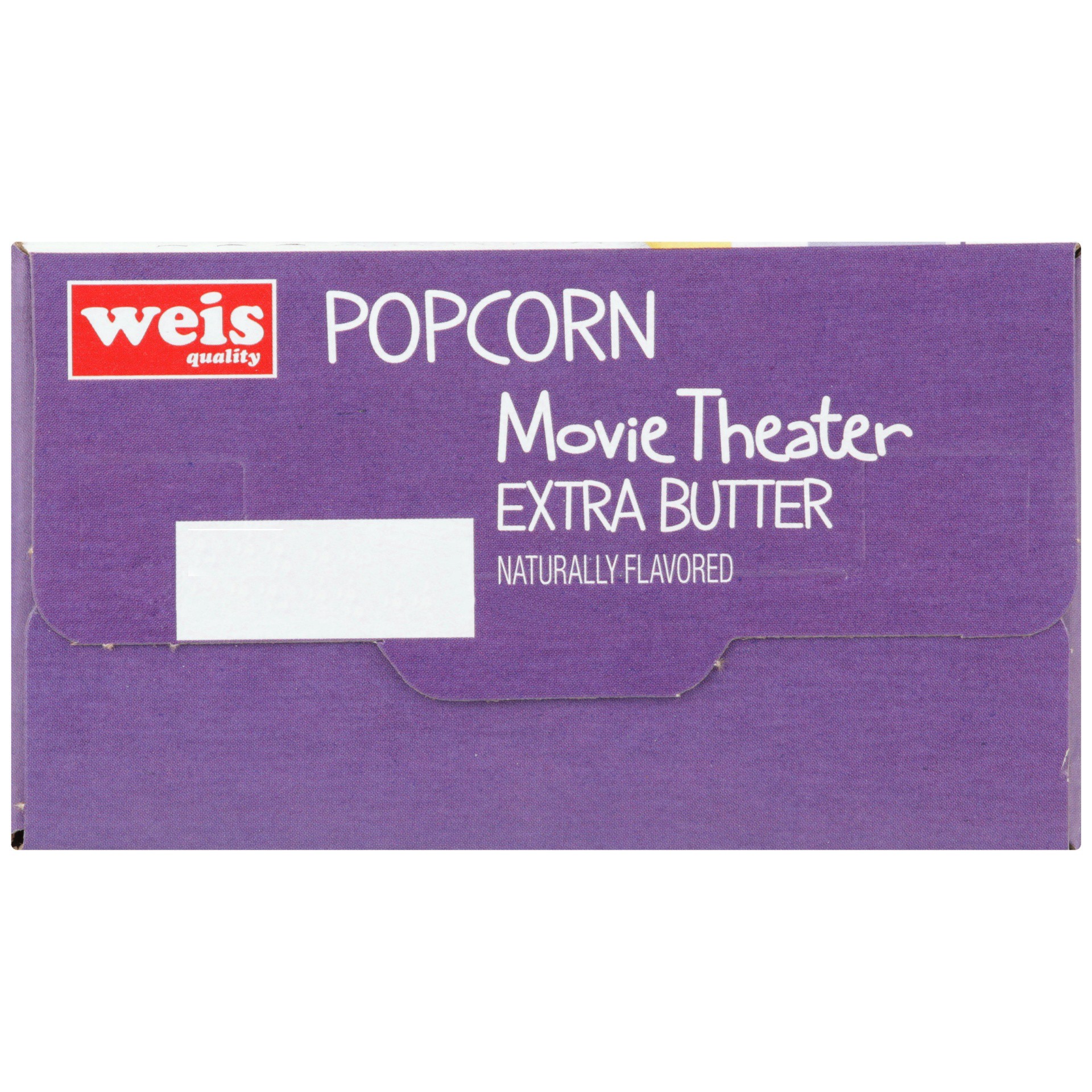 slide 6 of 6, Weis Quality Movie Theater Extra Butter Microwave Popcorn, 9.9 oz