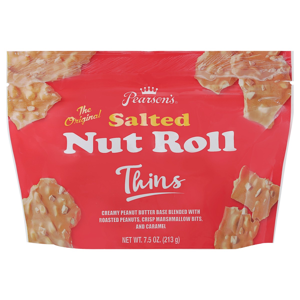 slide 1 of 9, Pearson's Pearsons Saltd Nut Roll Thins, 7.5 oz