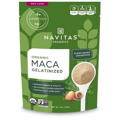 slide 1 of 1, Navitas Organics Plant-Based Superfood Powder - Gelatinized Maca, 4 oz