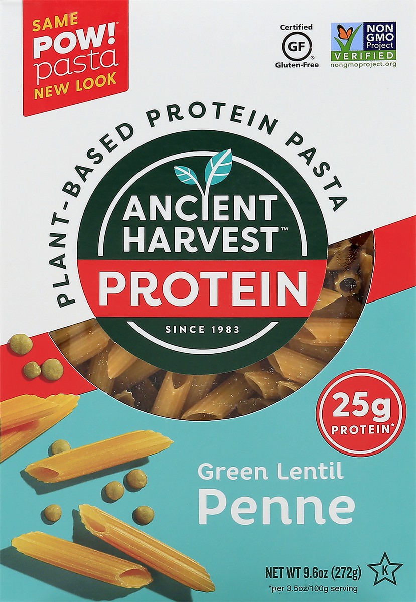 slide 2 of 9, Ancient Harvest Protein Green Lentil Penne 9.6 oz, 9.6 oz