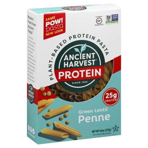 slide 1 of 9, Ancient Harvest Protein Green Lentil Penne 9.6 oz, 9.6 oz