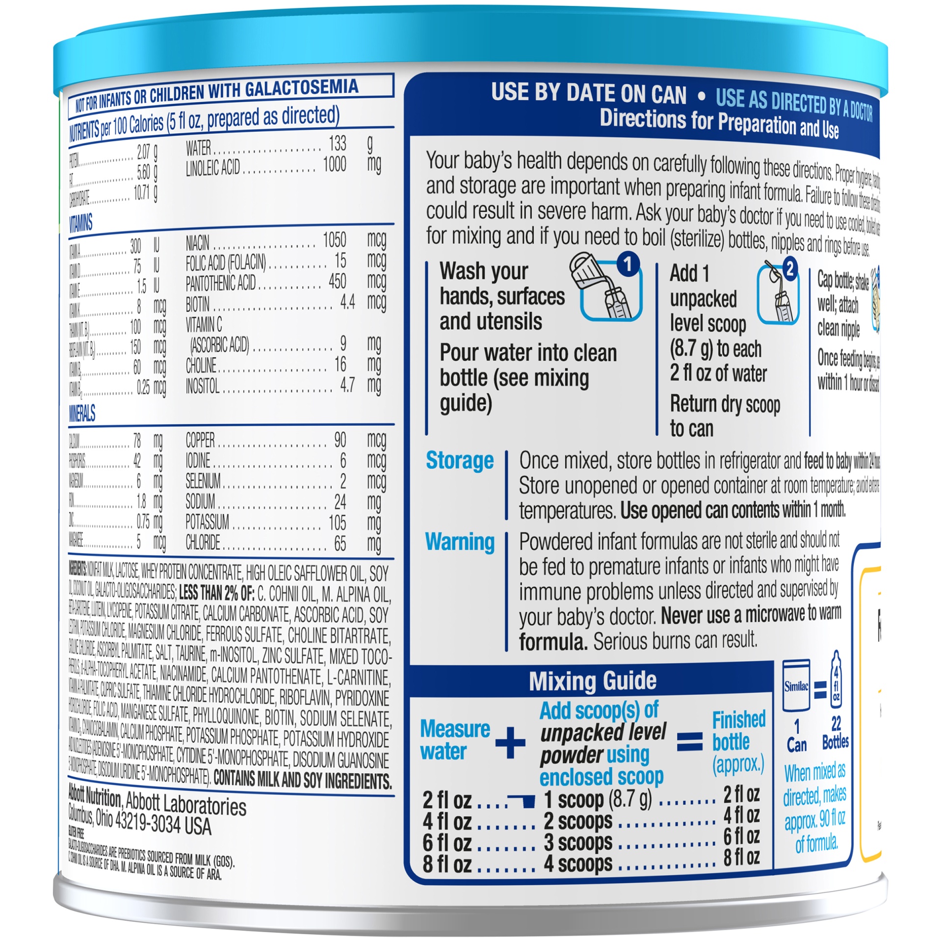 slide 7 of 8, Similac Advance Powder Infant Formula - 12.4oz, 12.4 oz