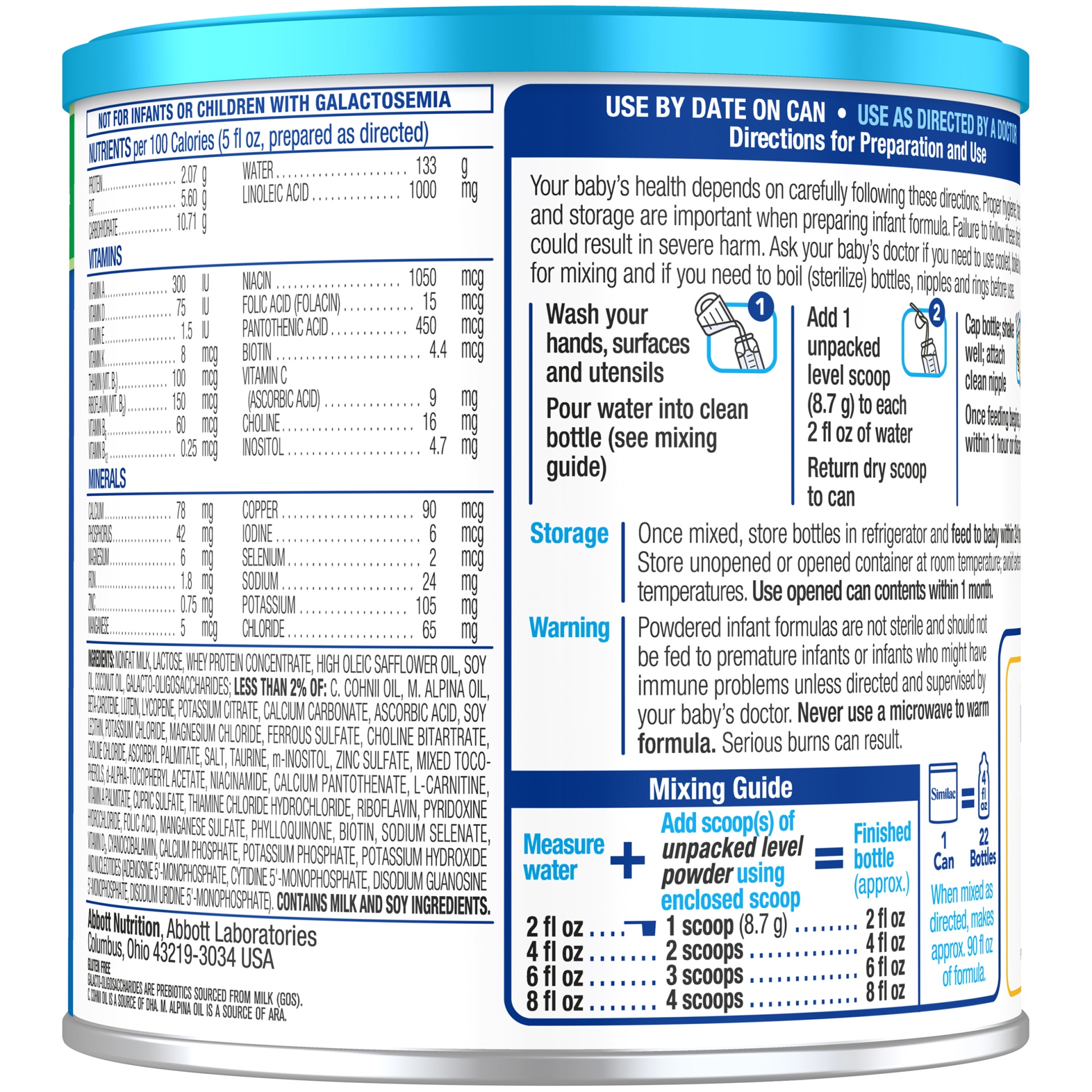 slide 8 of 8, Similac Advance Powder Infant Formula - 12.4oz, 12.4 oz