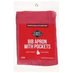 First Street Red Bib Apron