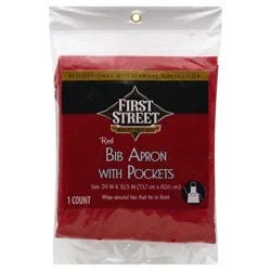 First Street Red Bib Apron