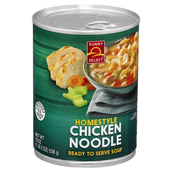 slide 1 of 1, Sunny Select Homestyle Chicken Noodle Soup 19 oz, 19 oz
