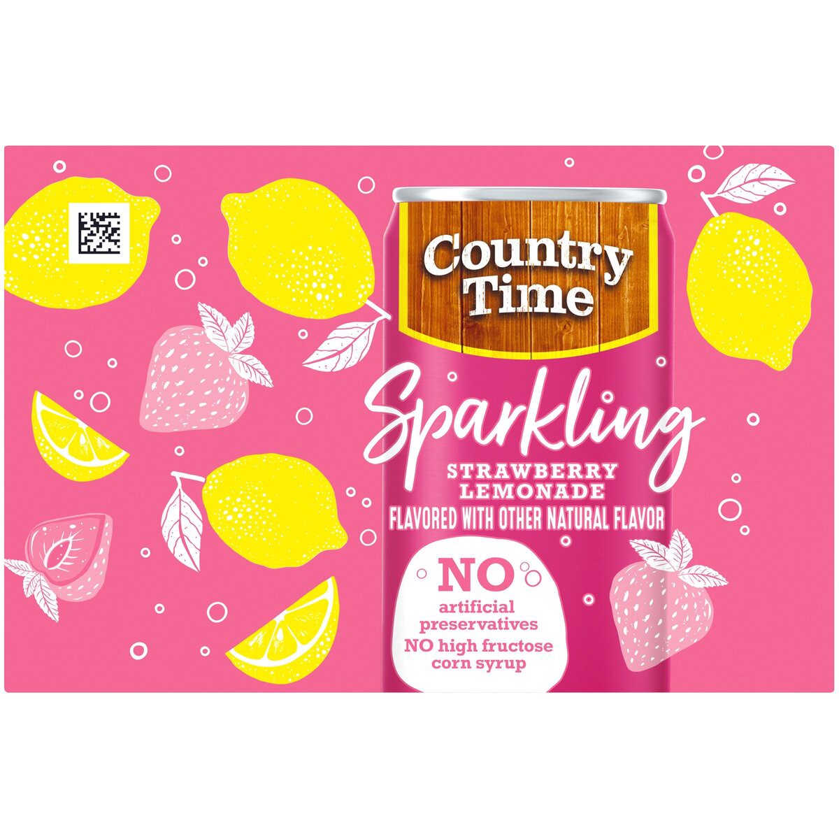 slide 4 of 8, Country Time Sparkling Drink, Strawberry Lemonade , 6 ct - 7.5 fl oz Cans, 6 ct