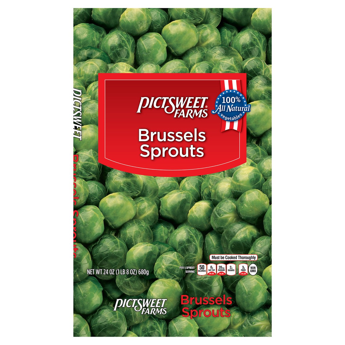 slide 1 of 9, Pictsweet Brussel Sprouts, 24 oz