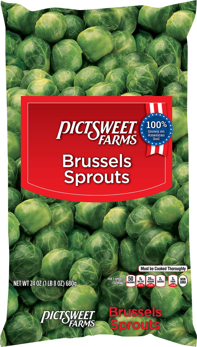 slide 4 of 9, Pictsweet Brussel Sprouts, 24 oz