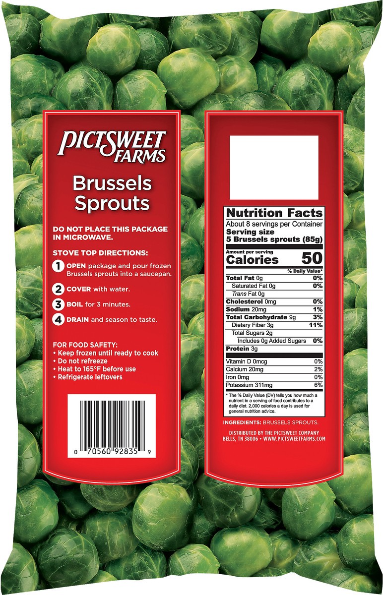 slide 6 of 9, Pictsweet Brussel Sprouts, 24 oz