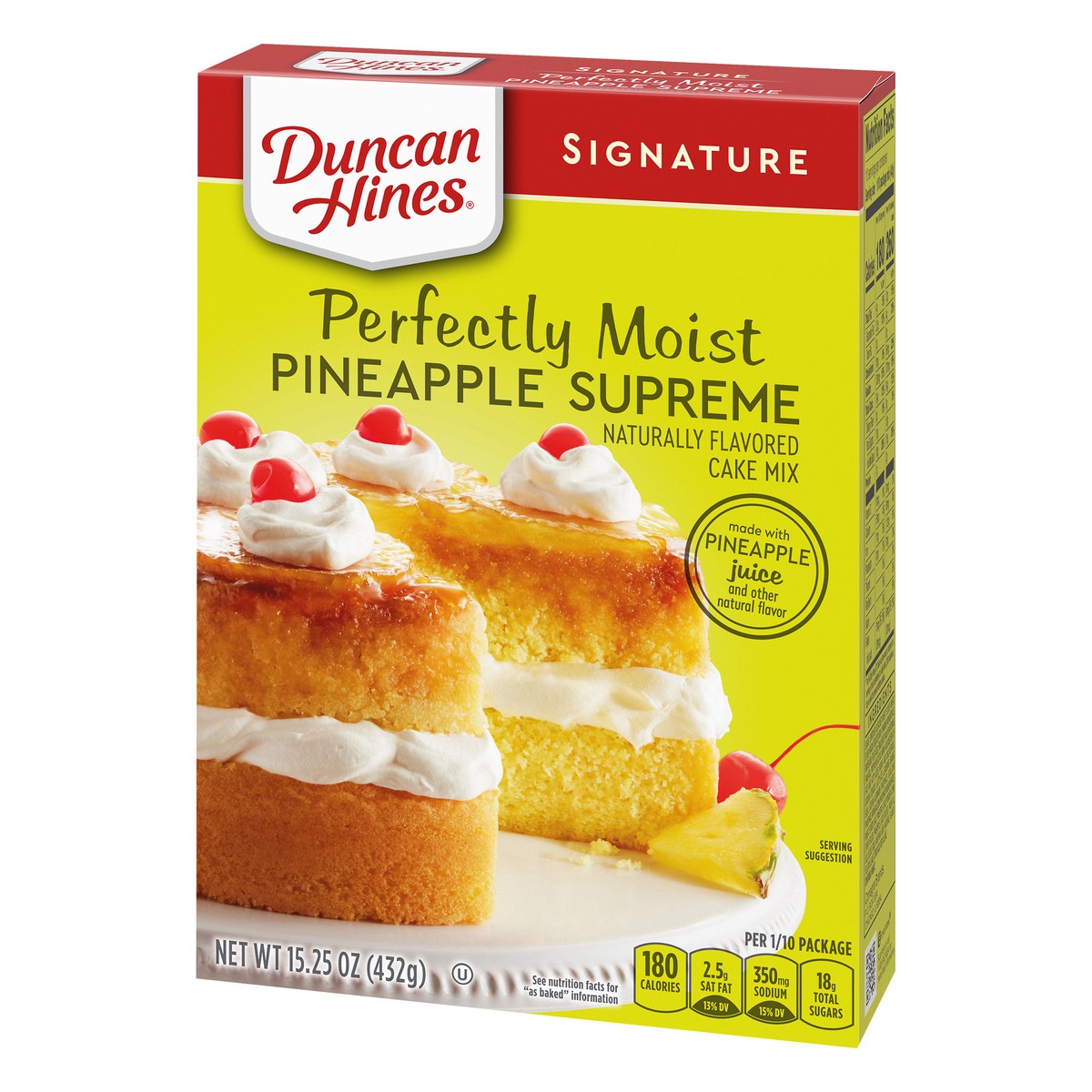 slide 2 of 13, Duncan Hines Signature Perfectly Moist Pineapple Supreme Cake Mix 15.25 oz, 15.25 oz