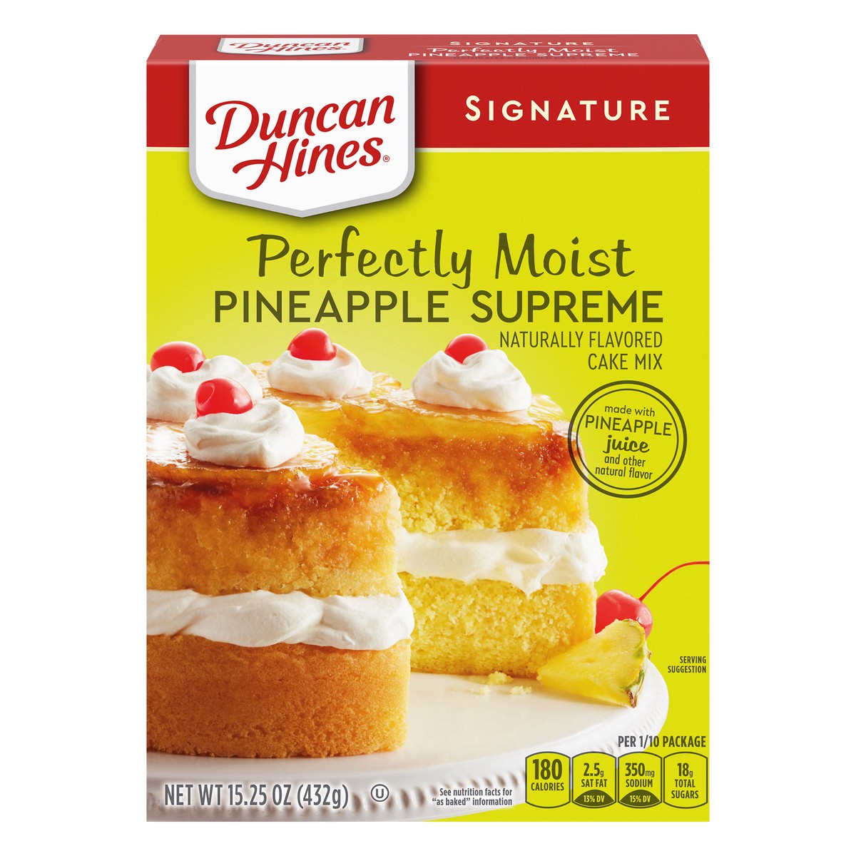 slide 1 of 13, Duncan Hines Signature Perfectly Moist Pineapple Supreme Cake Mix 15.25 oz, 15.25 oz