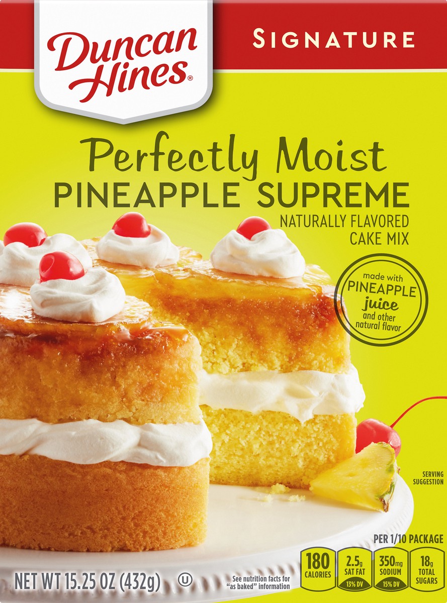 slide 4 of 13, Duncan Hines Signature Perfectly Moist Pineapple Supreme Cake Mix 15.25 oz, 15.25 oz