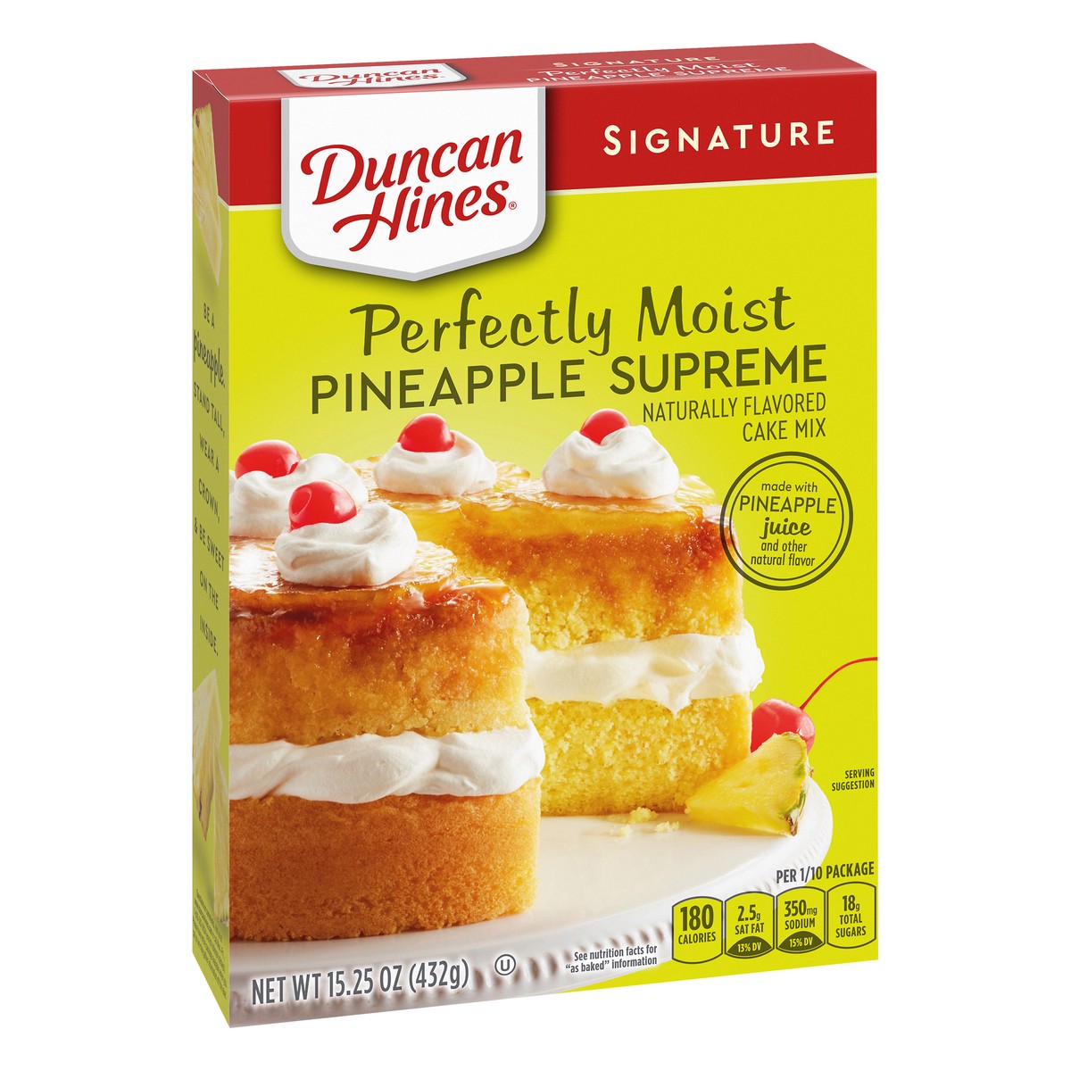 slide 8 of 13, Duncan Hines Signature Perfectly Moist Pineapple Supreme Cake Mix 15.25 oz, 15.25 oz