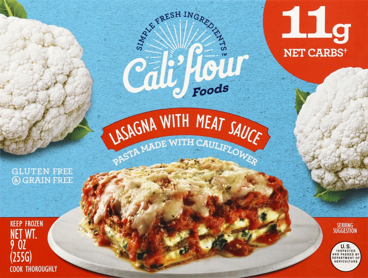 slide 4 of 10, Cali'flour Foods Lasagna with Meat Sauce, 9 oz