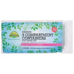 Sun Harvest Medium Fiber 3 Compartment Containers