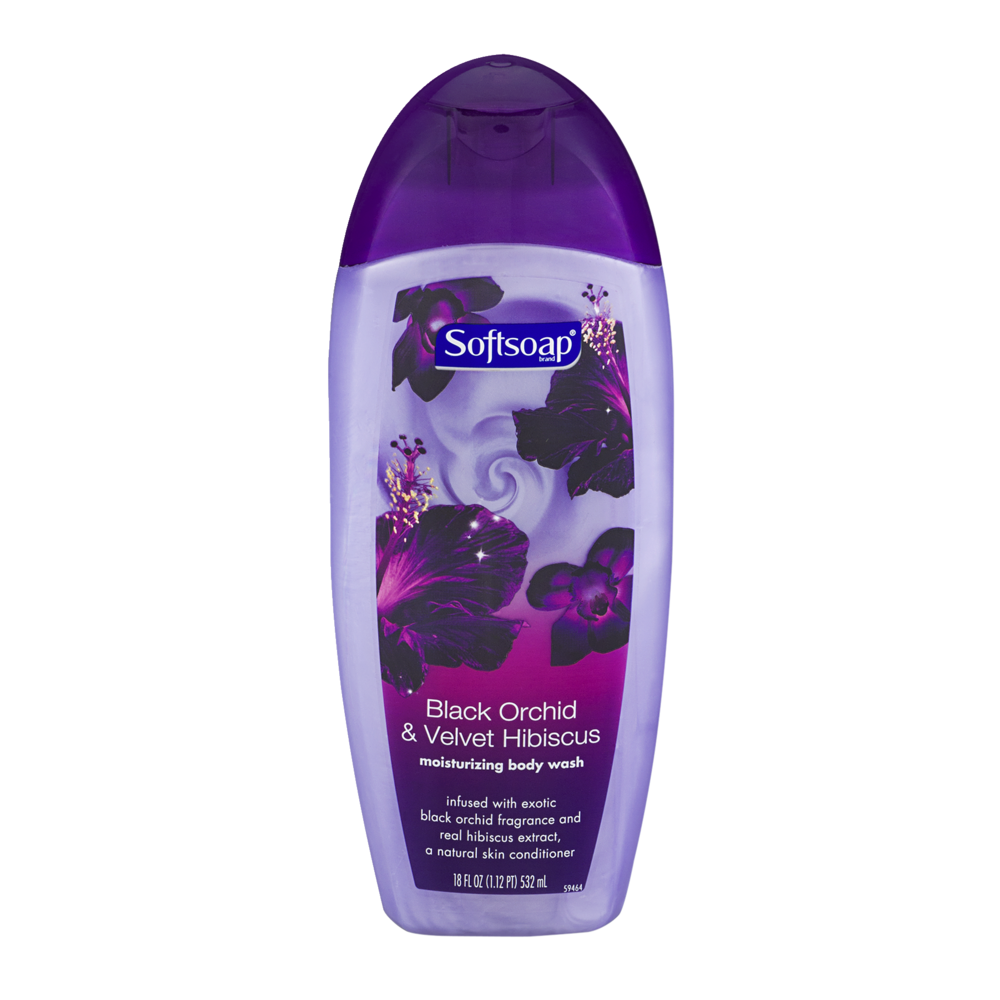 slide 1 of 1, Softsoap Moisturizing Boby Wash Black Orchid & Velvet Hibiscus, 18 oz