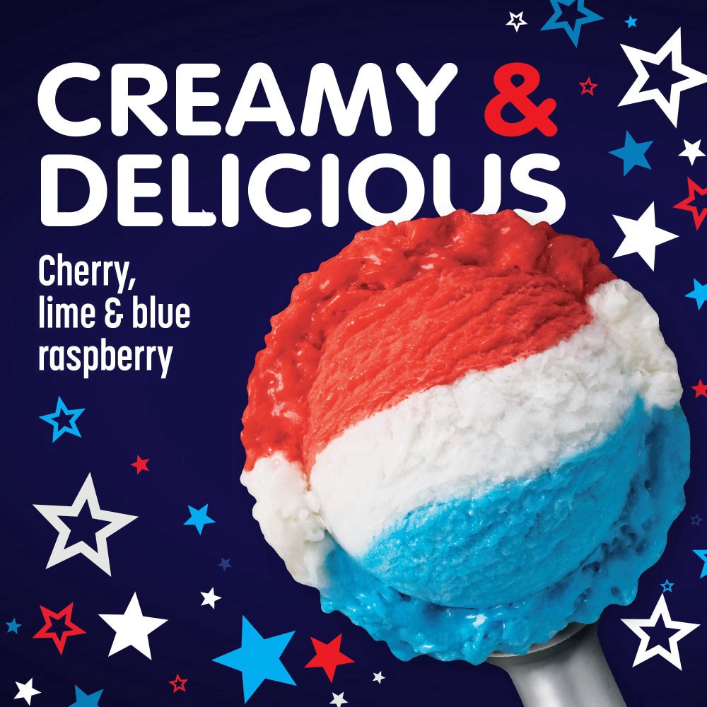slide 5 of 5, Kroger Deluxe Limited Edition Red White & Blue Ice Cream, 48 fl oz