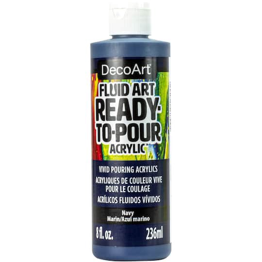 slide 1 of 9, Decoart Fluid Art Ready-To-Pour Acrylic Paint, 8oz., 8 oz