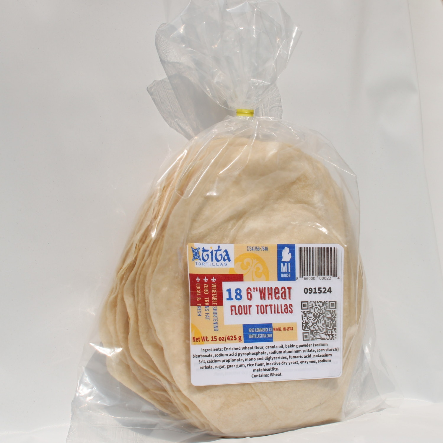 slide 2 of 4, Tita Tortilla 6" Flour Tortilla 18ct/15oz, 18 ct, 15 oz