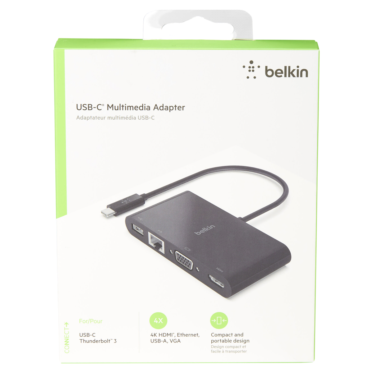 slide 1 of 29, Belkin USB-C Multimedia Adapter (USB-C TO GBE, HDMI, VGA, USB-A), 1 ct