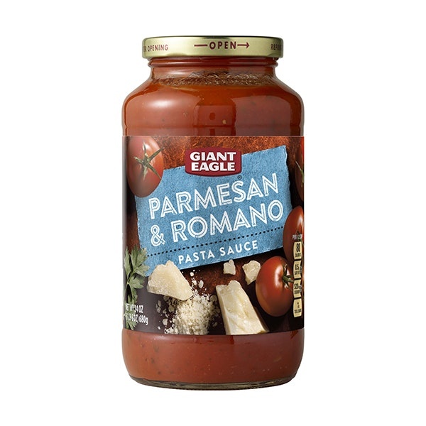 slide 1 of 1, Giant Eagle Parmesan And Romano Pasta Sauce, 24 oz