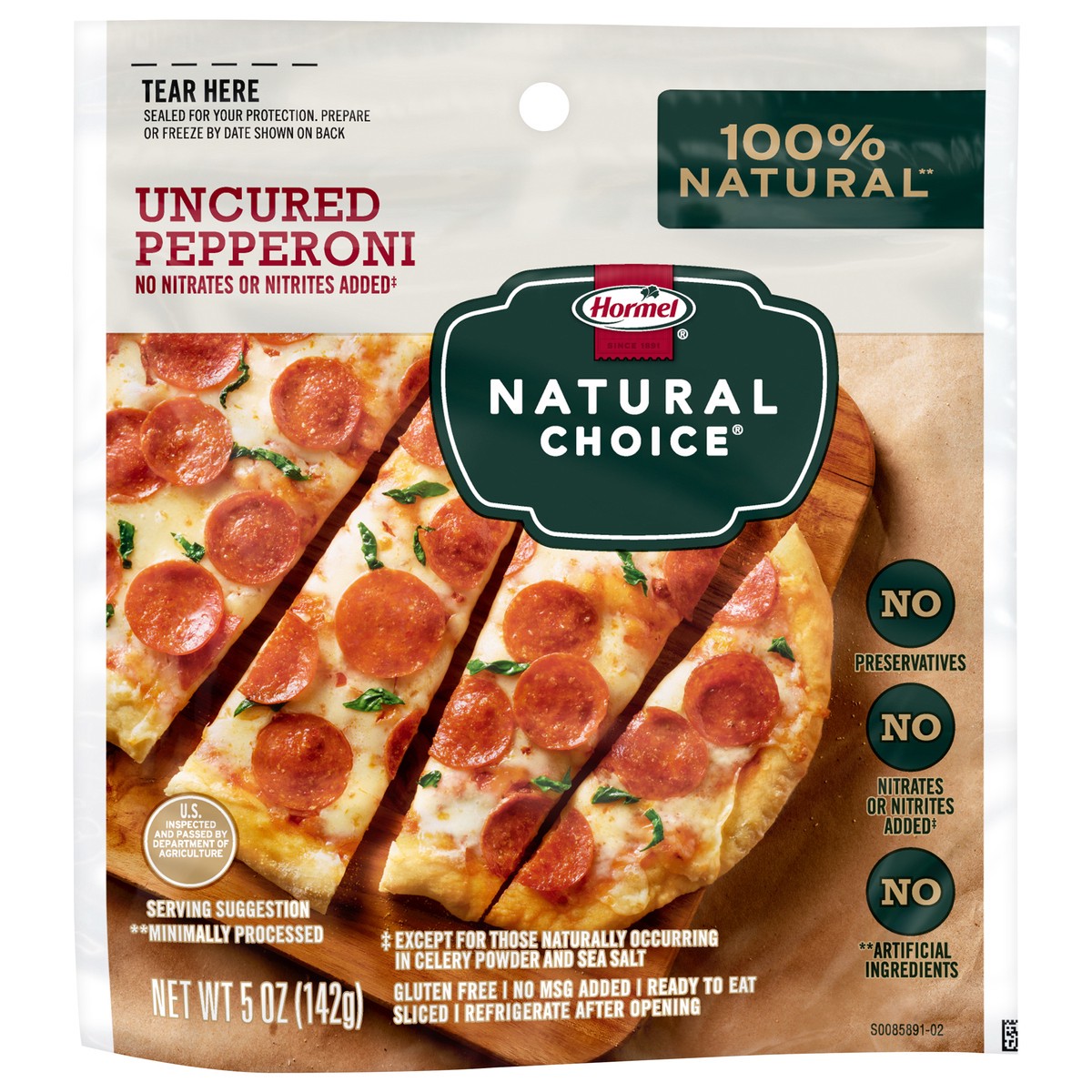 slide 1 of 7, Hormel Natural Choice Uncured Pepperoni, 5 oz