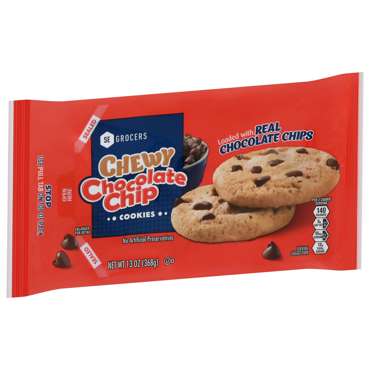 slide 13 of 14, SE Grocers Chewy Choc Chip, 13 oz