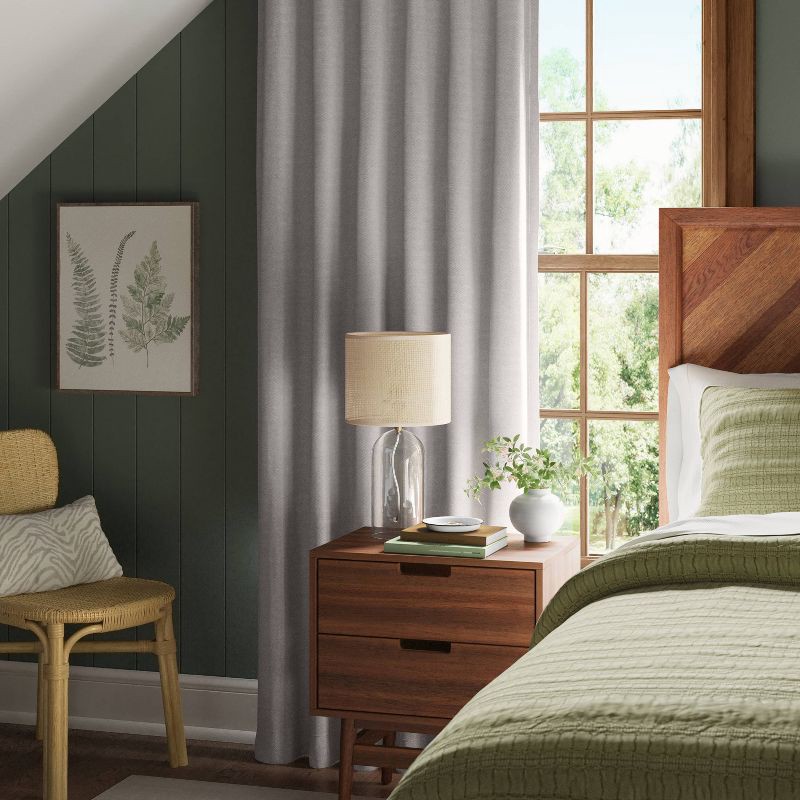 slide 2 of 7, 50"x84" Blackout Velvet Window Curtain Panel Silver - Threshold™: Solid, Lined, Indoor, OEKO-TEX Certified, 1 ct