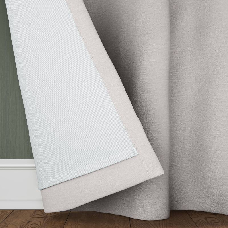 slide 4 of 7, 50"x63" Blackout Velvet Window Curtain Panel Silver - Threshold™: Solid, Lined, Machine Washable, Indoor Use, 1 ct