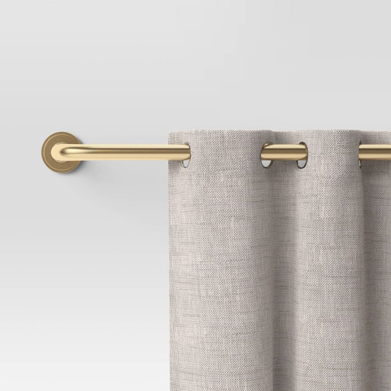 slide 2 of 3, 36"x66" Blackout Rounded Curtain Rod Brass - Threshold™, 1 ct