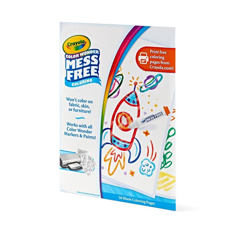 slide 2 of 4, Crayola Color Wonder Refill Book: Mess Free Coloring Sheets for Creative Thinking, Ages 3+, 50 Pages, 1 ct