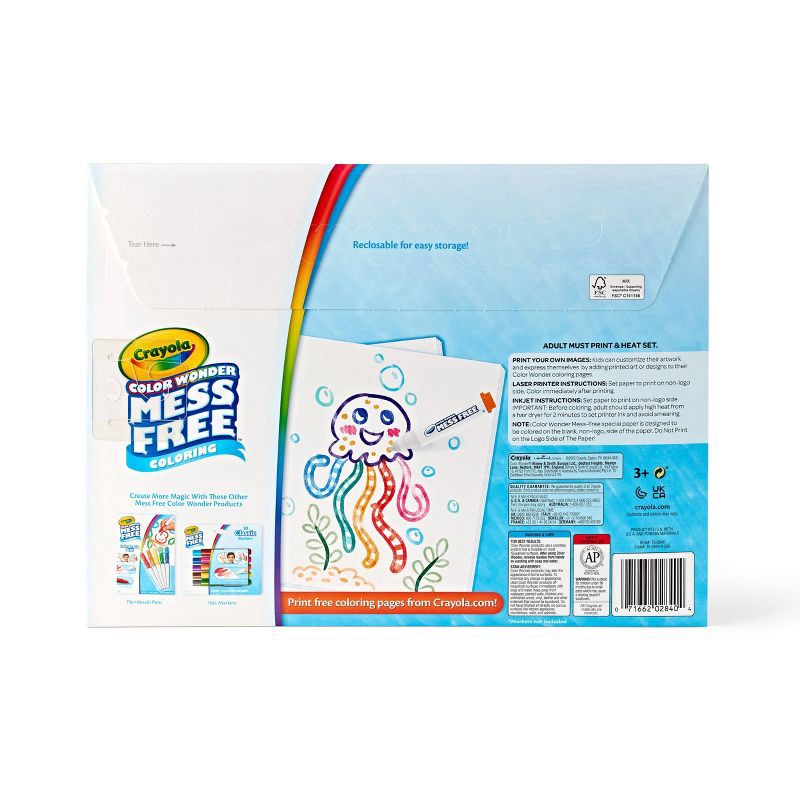 slide 4 of 4, Crayola Color Wonder Refill Book: Mess Free Coloring Sheets for Creative Thinking, Ages 3+, 50 Pages, 1 ct