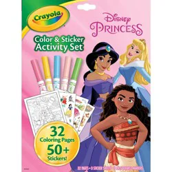 Crayola Princess Color & Sticker Activity Set: Disney Princess Coloring Book for Kids with Markers & Stickers, Ages 3+