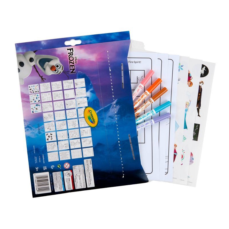 slide 4 of 6, Crayola Frozen Color & Sticker Activity Set: Creative Coloring Book with Stickers & Markers for Kids 3+, 1 ct