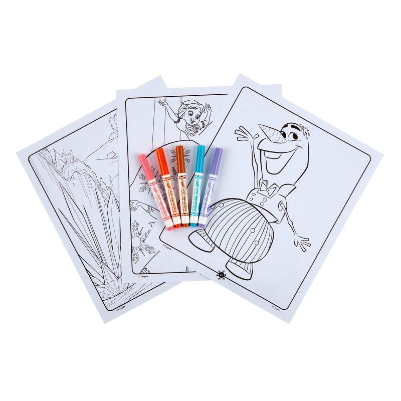slide 5 of 6, Crayola Frozen Color & Sticker Activity Set: Creative Coloring Book with Stickers & Markers for Kids 3+, 1 ct