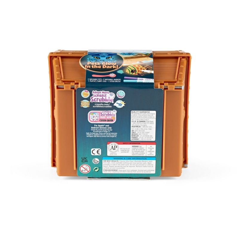 slide 5 of 5, Crayola Scribble Scrubbie Ocean Pets Glow Treasure Chest Activity Kit: Craft Kit for Kids, Includes Markers & Figures, 1 ct