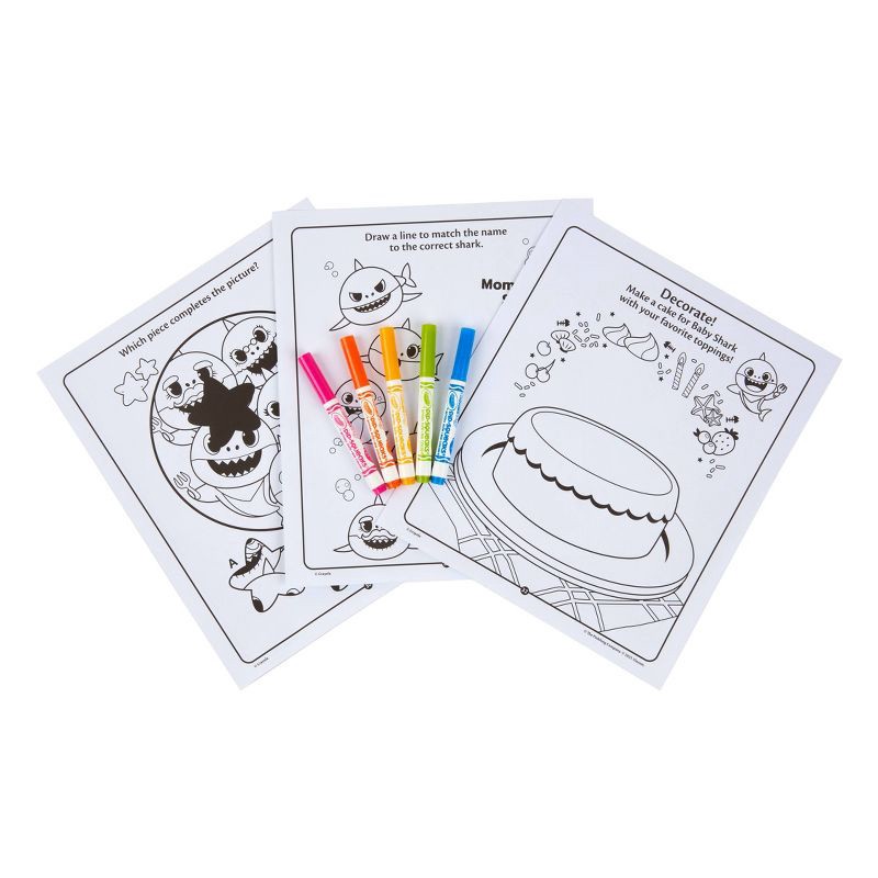 slide 5 of 6, Crayola Baby Shark Color & Sticker Activity Set, 1 ct