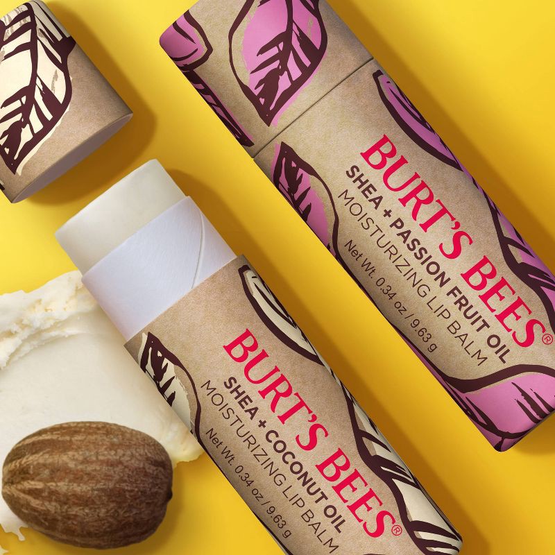 slide 3 of 7, Burt's Bees Shea + Coconut Oil Paper Tube Lip Balm - 0.34oz, 0.34 oz