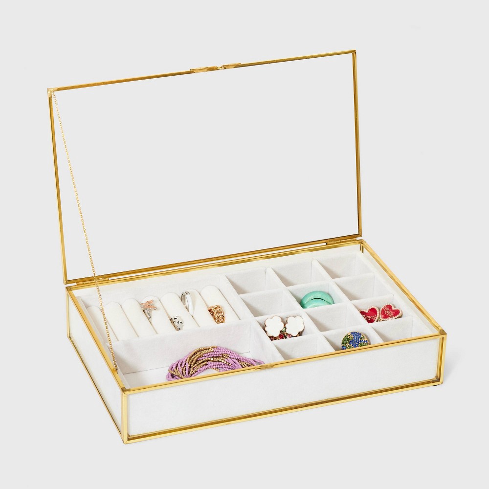slide 3 of 4, Glass Jewelry Organizer - A New Day Gold, 1 ct