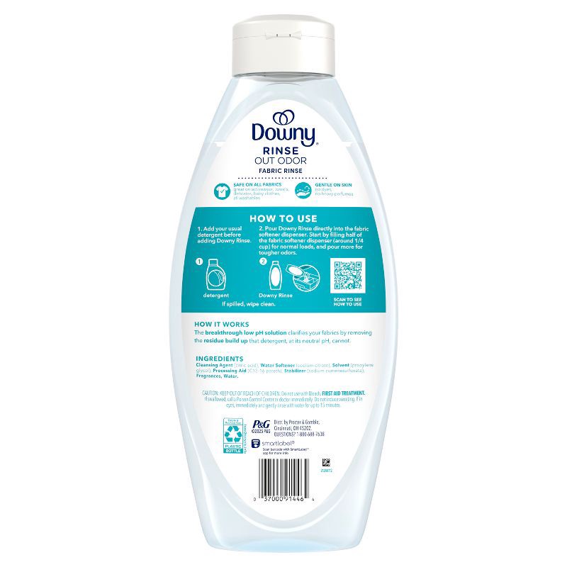 slide 15 of 15, Downy Cool Cotton HE Compatible Rinse & Refresh Laundry Odor Remover and Fabric Softener - 48 fl oz, 48 fl oz