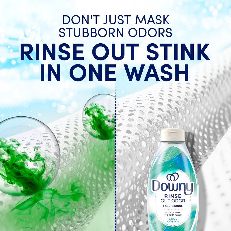 slide 2 of 15, Downy Cool Cotton HE Compatible Rinse & Refresh Laundry Odor Remover and Fabric Softener - 48 fl oz, 48 fl oz