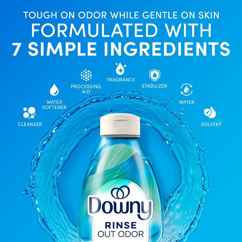 slide 6 of 15, Downy Cool Cotton HE Compatible Rinse & Refresh Laundry Odor Remover and Fabric Softener - 48 fl oz, 48 fl oz