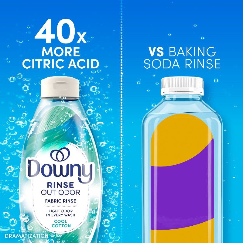 slide 9 of 15, Downy Cool Cotton HE Compatible Rinse & Refresh Laundry Odor Remover and Fabric Softener - 48 fl oz, 48 fl oz