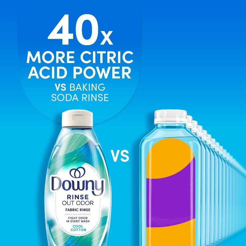 slide 9 of 15, Downy Cool Cotton HE Compatible Rinse & Refresh Laundry Odor Remover and Fabric Softener - 48 fl oz, 48 fl oz
