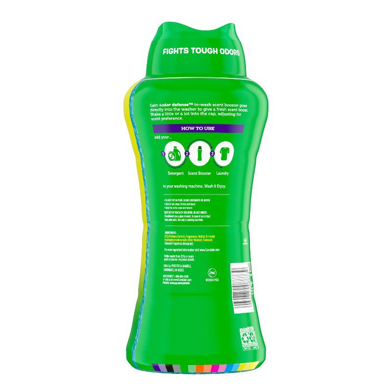 slide 11 of 13, Gain Odor Defense Fireworks In-Wash Scent Booster - Super Fresh Blast - 24oz, 24 oz
