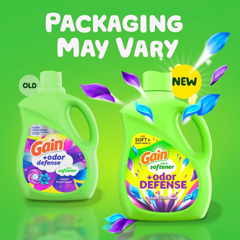 slide 3 of 12, Gain Odor Defense Fabric Softener - Super Fresh Blast - 140 fl oz, 140 fl oz