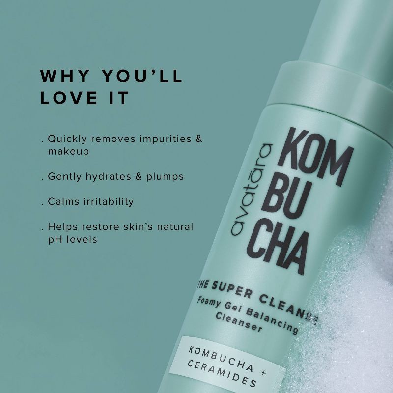 slide 11 of 15, Avatara Kombucha The Super Cleanse Facial Cleanser - 4.05 fl oz, 4.05 fl oz