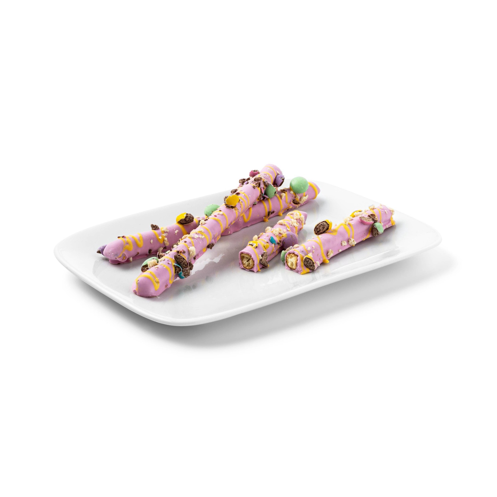 slide 2 of 3, Loaded Chocolaty Purple Fudge Covered Gems Pretzel Rods - 5.4oz - Favorite Day, 5.4 oz