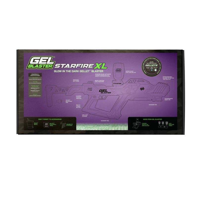 Gel Blaster Starfire Glow in the Dark Gellet Blaster - with Gellet Hopper  for sale online